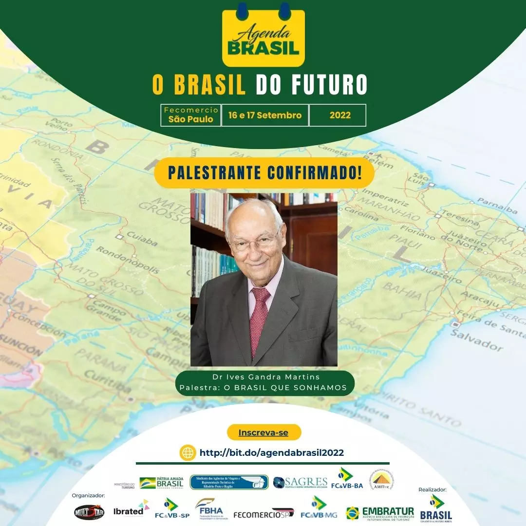 Dr. Ives Gandra Martins confirma presença no Agenda Brasil